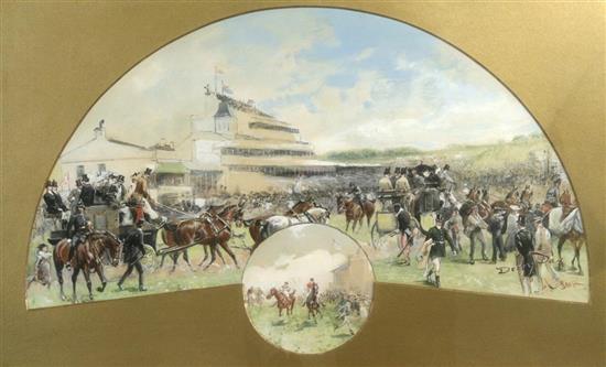 John Beer (fl.1895-1915) Derby Day 14 x 22in.